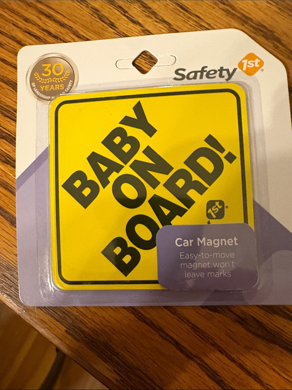 Safety 1st Yellow "Baby On Board" Car Magnet